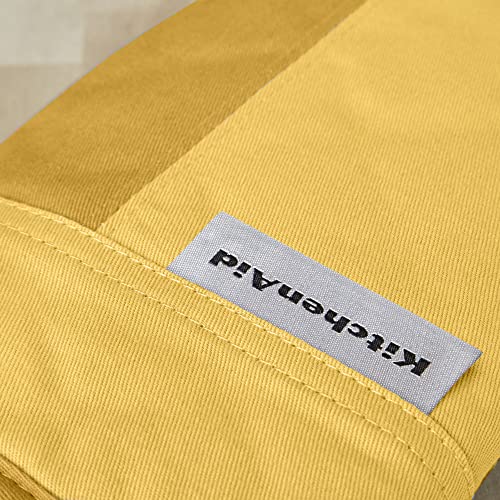 KitchenAid Beacon Two-Tone Non-Slip Mini Oven Mitt Set, Majestic Yellow, 5.5"x8", 2 Piece - color: Majestic Yellow