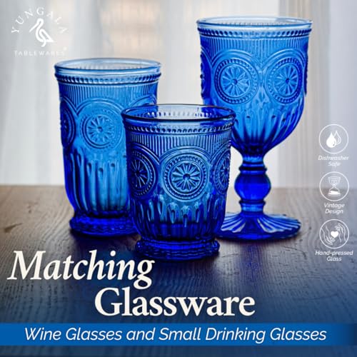 Cobalt Blue Highball Glasses set of 6 tall drinking glasses for tablesetting with cobalt blue glassware dishwasher friendly made without lead - color: Cobalt, size: Tall