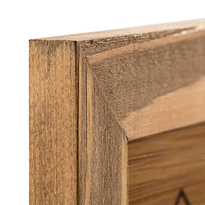 Rustic Wooden Picture Frame 16x20-100% Natural Solid Eco Distressed Wood for Wall Mounting Poster Photo Frame - Walnut - size: 16x20