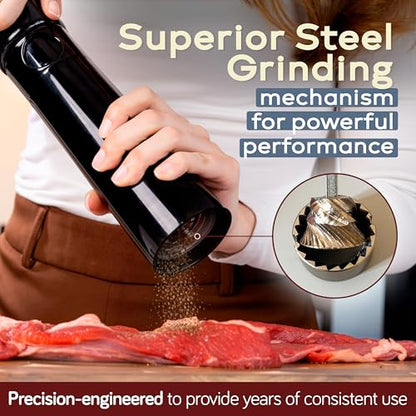 MAGNUM PLUS Pepper Mill Unicorn by TRE SPADE Premium Manual Pepper Grinder with Steel Burrs Side-Loading Refill Adjustable Coarseness High-Capacity Output ABS Plastic 9 Inch Large Size Made in Italy
