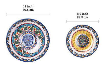 Bico Havana Ceramic Pasta Bowl, Set of 5(1 unit 214oz, 4 units 35oz), for Pasta, Salad, Microwave & Dishwasher Safe, House Warming Gift - style: Havana