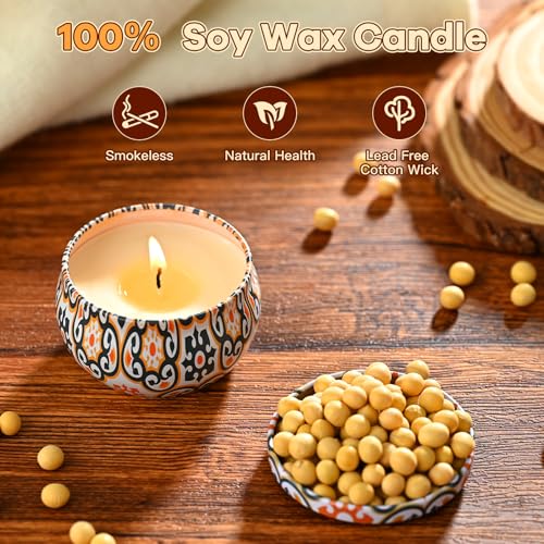 Scented Candles Gift Set,12 Pack Aromatherapy Candle with Gift Box for Family-Flower - color: Flower