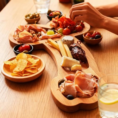 Bachelorette Party Serving Boards Funny Charcuterie Wood Tray 9.5 Inch | Wood Aperitif Board Wooden Cheese Platter for Bridal Shower Hen Party Housewarming Gag Table Topper Decor 3 Compartments - size: Wood