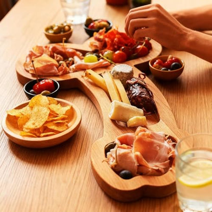 Bachelorette Party Serving Boards Funny Charcuterie Wood Tray 9.5 Inch | Wood Aperitif Board Wooden Cheese Platter for Bridal Shower Hen Party Housewarming Gag Table Topper Decor 3 Compartments - size: Wood