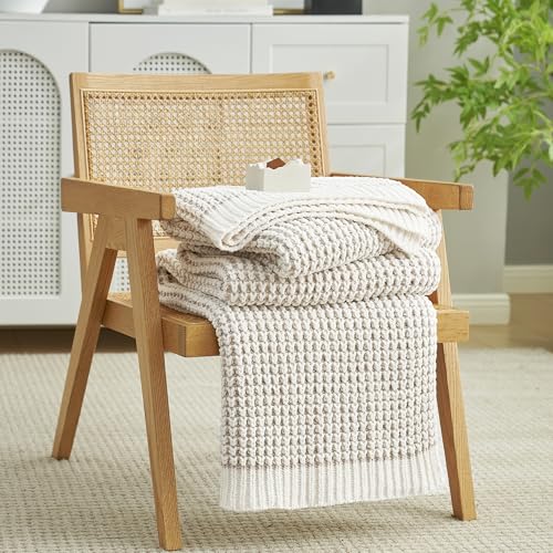 Knit Throw Blanket, Soft Chenille Cozy Breathable Pineapple Chunky Decorative Blanket for Couch, Bed & Sofa, French-Inspired Lightweight Warm Gift for Women, Beige, 50"x60" - color: Pineapple Beige&ivory, size: Pineapple Knit 50"x60"