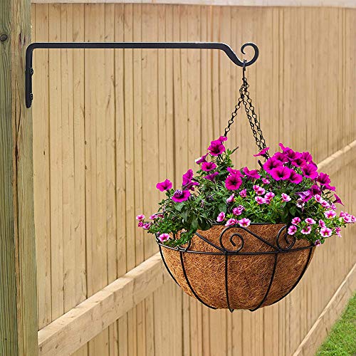 4Pack - 20 Inch Black Hanging Basket Chains Flower Plant Pot Replacement Chain Hanger for Bird Feeders, Planters, Lanterns and Ornaments