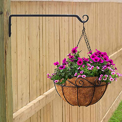 4Pack - 20 Inch Black Hanging Basket Chains Flower Plant Pot Replacement Chain Hanger for Bird Feeders, Planters, Lanterns and Ornaments