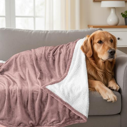Utopia Bedding Plush Sherpa Blanket Throw Size Rose Pink, 50x60 Inch | Soft, Warm, Fleece, Bed, Sofa, Couch, Camping, Travel, Cozy, All Season - color: Rose Pink, size: Throw (50x60 Inch)