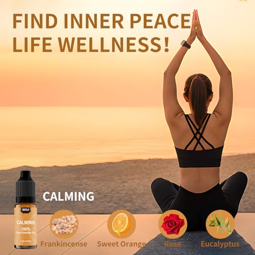 Essential Oil Blends, Essential Oils Set for Diffusers for Home, Well-Being Kit- Spearmint Tea, Calming, Dreams, Relaxing, Mood, Fresh Air Aromatherapy Oils for Humidifiers, Skin, 6x10ml - color: Green