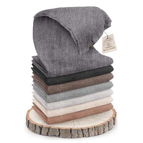 Cashmere Blanket – Hand Woven 100% Pure Wool Throw Blanket, 135 x 270 cm – Plain Cozy, and Soft Blanket for Bed, Sofa, or Couch - Made in Nepal - color: Dark Grey