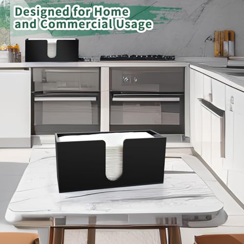 Paper Towel Holder Countertop, Black Acrylic Napkin Dispenser, 1 Pack | Multifold Paper Towel Dispenser for Z-Fold, C-Fold, MultiFold, Trifold; Bathroom, Toilet, Kitchen, Restaurant Countertop Use - color: Black