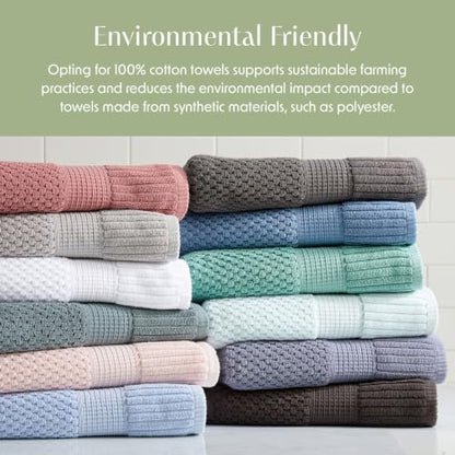 100% Cotton 6 Piece Bath Towel Set | Blue Towels | Oeko‑TEX Standard 100 | Soft & Absorbent, Quick‑Dry | Trinity Collection - Chambray Blue - color: Chambray Blue, size: 6 Piece Set