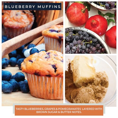 A Cheerful Giver — Blueberry Muffins - 34oz Papa Scented Candle Jar with Lid - Keepers of the Light - 155 Hours of Burn Time, Gift for Women, Blue - size: 34 oz