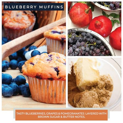 A Cheerful Giver - Blueberry Muffins Baby Scented Glass Jar Candle (6oz) with Lid & True to Life Fragrance Made in USA - size: 6 oz