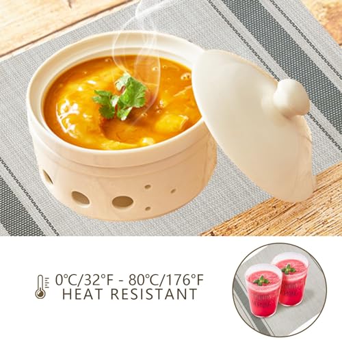 DACHUI Placemats Set of 8, Heat Resistant, Washable Woven Vinyl Place Mats - color: Grey Stripes, size: 8PCS