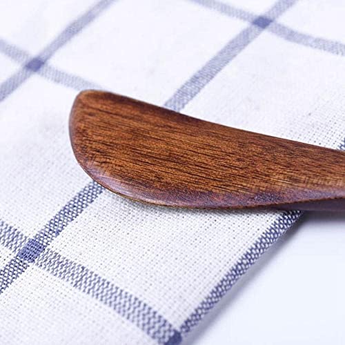 GANPUB 2 Pcs Mini Butter Spatula,Wooden Butter Knives Cheese Spreader Jam Knives Cake Knives for Kitchen Tool Flatware