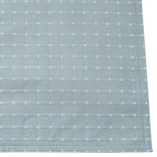Saro Lifestyle Stitched Line Table Runner, Aqua, 16" x 54" - color: Aqua, size: 16" x 54"