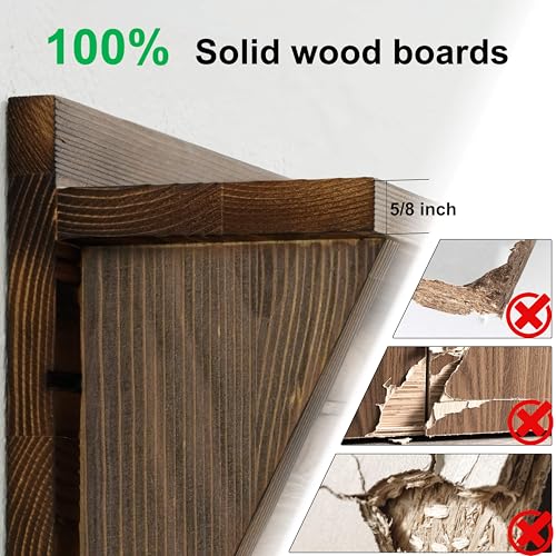 WEBI Coat Rack Wall Mount with Shelf,30" Long Entryway Wall Shelf with Hooks Underneath,7 Peg Hooks for Hanging Coats,Caps,Jacket,Clothes,Brown - color: Brown, size: 30 Inch