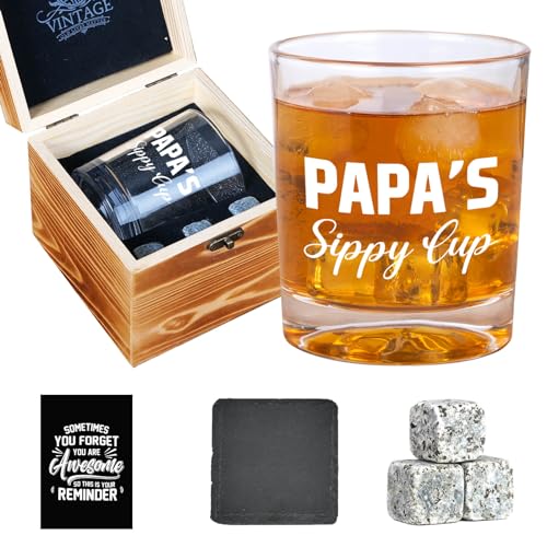 Ithmahco Papa Father Day Gift: Papa'S Sippy Cup Whiskey Gifts For Men - Cool Christmas & Father Day Gifts From Grandkids - color: papa cup