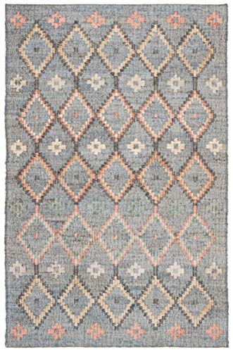 SAFAVIEH Kilim Collection Accent Rug - 4' x 6', Charcoal & Gold, Charcoal and Gold Wool Design, Ideal for High Traffic Areas in Entryway, Living Room, Bedroom (KLM753F) - color: Charcoal/Gold, size: 4' x 6' (Rectangular)