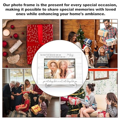 YSTEP Best Friend Photo Frame, Long Distance Friendship Gifts, No Matter Where We Go No Matter What We Do Gifts, Wood 4x6 Picture Frame for Desk Display-B03 - style: Style 2