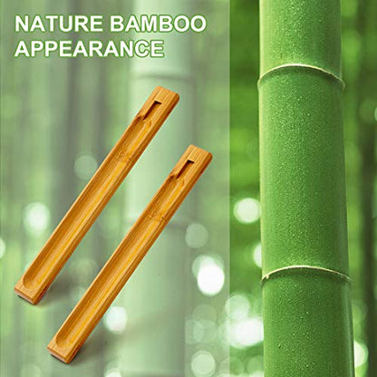 Bamboo Wood Incense Holder for Sticks with Adjustable Angle, Incense Burner with Ash Catcher, 9.8 Inches