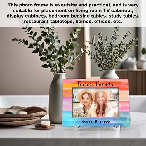 YSTEP Best Friend Forever Frame, Gifts for Long Distance Friends - Wood 4x6 Picture Frame for Desk Display - style: Style 6
