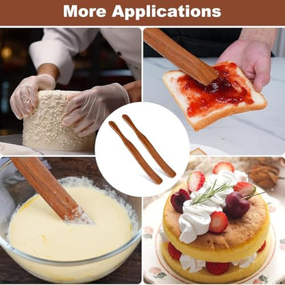 2 Pack Wooden Spurtle for Sourdough Starter, Mixing, Reaching Bottom of Jar, Dough Whisk, Long Handle Jar Spatula, Spurtles Kitchen Tools Teak Wood Kitchen Utensils kit for Baking, Cooking - size: Spurtles