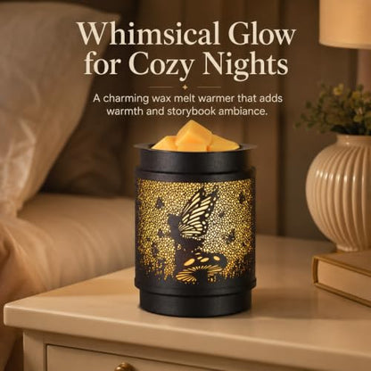 Wax Melt Warmer Metal Wax Warmer for Scented Wax (Flower Fairy) | Electric Fragrance Candle Oil Burner 2 in 1 Wax Melts as Gifts for Moms Grandma Women Girls - style: Flower Fairy