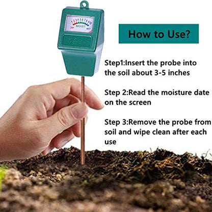 Soil Moisture Meter,Plant Hygrometer Moisture Sensor Plant Water Monitor for Potted Plants,Garden,Farm, Lawn(No Battery Needed) - color: Green