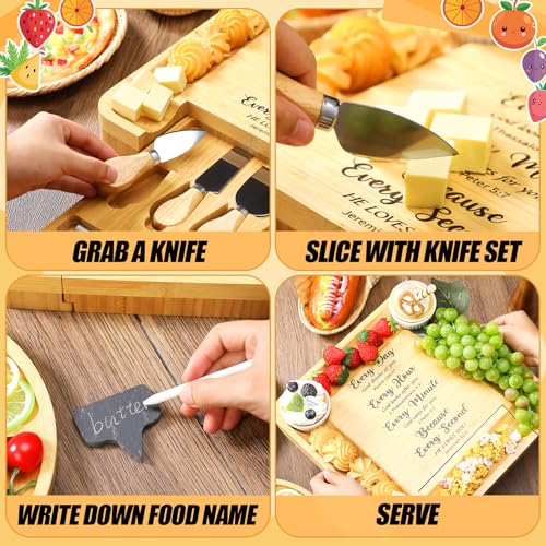 Christian Gifts for Women Engraved Charcuterie Board Gift Utensil Fruit Tray Faith Every Day God Thinks of You Scripture Bible Verse Religious Charcuterie Board Amish Gifts Jesus Present - style: Christian