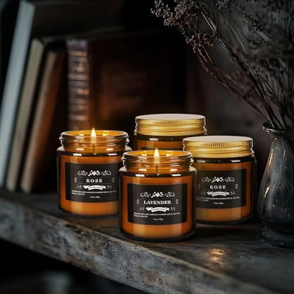 YOROXRG 12 Pcs Scented Candles with Added Natural Essential Oils, 3.05oz, Suitable for Various Festivals, Parties, Yoga, and Home Scene - color: 12 Brown