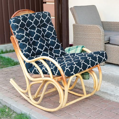 Hoteam 4 Set Outdoor Patio Chair Cushions 20 x 42 in Deep Seat Waterproof Patio Cushions Set for Furniture Replacement Removable Seat and Back (Lantern) - style: Lantern