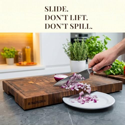 American Walnut Wood Cutting Board, End Grain Butcher Block for Kitchen | Black Walnut Grown in USA - 20" x 12.2" (ExtraThick 1.7") Heavy Duty Hardwood Non Toxic Wooden Chopping Boards (Oil Included) - color: Black Walnut, size: 19.7"L x 12.2"W