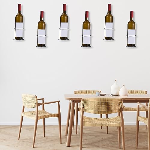 uxcell Spiral Wine Wall Holder 12 Pcs, Metal Wine Bottle Display Holder, Wine Bottles Display Wall Storage Shelf -for Kitchen Bar Wall Decor Black Upward - style: Upward Style