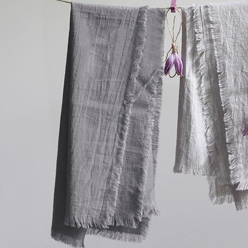 Handmade Cloth Napkins 100% Cotton Napkins with Fringe，Delicate Handmade Cloth Napkins for Dinners, Parties, Weddings and More，18 x 18 Inch Set of 4 - Grey - color: Gray