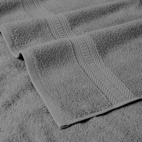 Modern Threads 6-Piece Rayon from Bamboo & Cotton Blend Towel Set - Ultra Soft & Absorbent, Gray - color: Gray