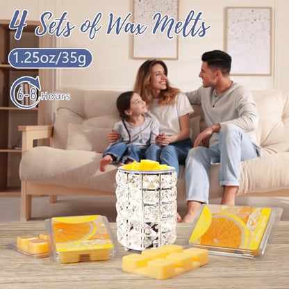 SCENTORINI Wax Melts, Sicilian Lemon Scent, Summer Scented Wax Cubes | Natural Soy Wax Melts for Candle Making, Wax Warmer, Home Fragrance Decoration, 4-Pack - size: Sicilian Lemon - 4 Pack