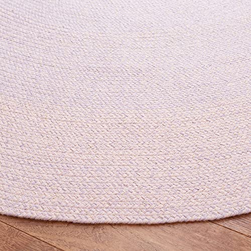 SAFAVIEH Cape Cod Collection Area Rug - 4' Round, Blue & Pink, Handmade Braided Cotton, Ideal for High Traffic Areas in Living Room, Bedroom (CAP242M) - color: Blue/Pink, size: 4' (Round)