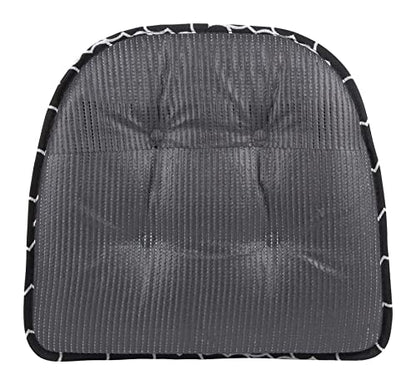 Non-Slip Chair Cushions, Assembled in USA, U-Shaped Skid-Proof Seat Pads for Dining Room, Kitchen, Office, 15"x16" - color: Geo Black, size: 4 Pack
