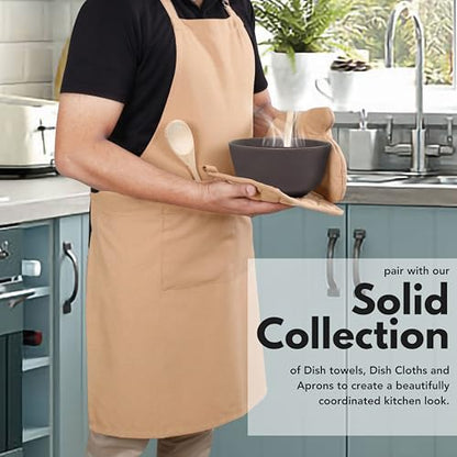 Native Fab Pot Holders and Oven Mitts Sets for Kitchen Heat Resistant- Hanging Non-Slip - 100% Cotton Oven Mitts and Pot Holders 4-Piece Set- Beige - color: Beige