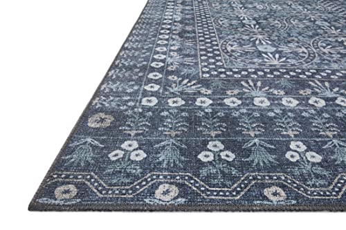 Loloi Rifle Paper Co Maison Rosette Blue 2'-3" x 3'-9" Accent Rug | MAO-03 Printed Approx. 2x4 Entryway Kitchen, Whimsical, Accent Rug - color: Rosette Blue, size: 2'3" x 3'9" (Rectangular)