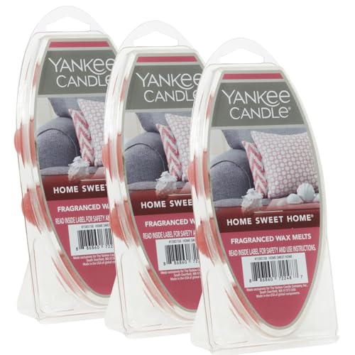 Yankee Candle Home Sweet Home Wax Melts 6 Count (Pack of 3) Ideal for Use in All Wax Warmers Perfect for DIY Candle Making - color: Home Sweet Home