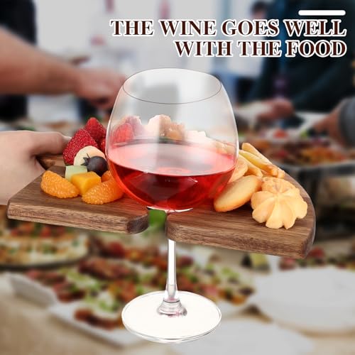 4 Pcs Wood Charcuterie Boards, Snack Appetizer Tray with Handle | Acacia Wood Cutting Board for Party,Puzzle Design Splits into 4 Boards, Charcuterie Serving Platter for Meat Fruit Vegetables