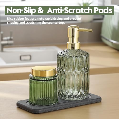 2Pack Diatomite Stone Coasters Water Absorbing Sink Tray for Kitchen & Bathroom Counter, Quick Dry Soap Dish Vanity Caddy, Dispenser Sponge Holder Space Organizer, Dark Gray - 8"x 3.8" - color: 2 Pack - Charcoal - 8"x 3.8"