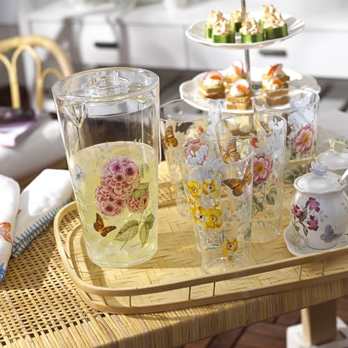 Lenox 866239 Butterfly Meadow Acrylic 4-Piece Highball Set, 20 oz, Acrylic NOT GLASS (Pack of 3) - size: 4 Count (Pack of 3), style: Highball Set of 4