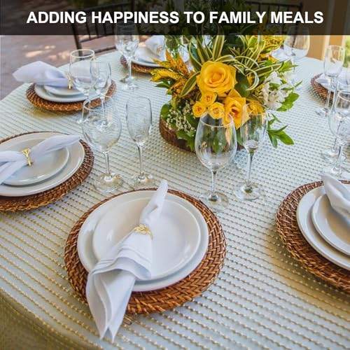 6Pcs Gold Alloy Leaf Napkin Rings, Decorative Napkin Ring Holders | Shiny White Rhinestone Gold Napkin Rings, Decor for Weddings, Daily Dining Tables & Curtain Styling