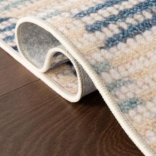 Dash & Albert Orzalla Blue Diamond Washable Rug, 2'x3' | Diamond Cove Machine Washable Rug, 2' X 3', Diamond Pattern - color: Diamond Cove Blue, size: 2' x 3' (Rectangular)