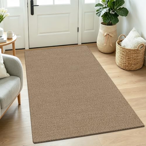 HEBE Cotton Woven Area Rugs 3x5, Washable Non Slip Entryway Rug | Rubber Backed Entry Rug for Kitchen, Neutral Morden Indoor Throw Rugs Carpet, Large Door Mat for Front Porch, Entrance - size: 3' x 5' (Rectangular)