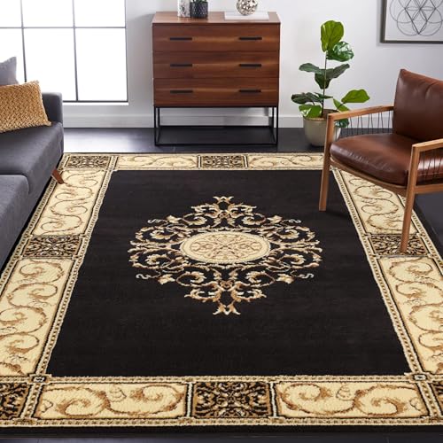 SUPERIOR Indoor Area Rug, Floral Medallion Design, 4'x6', Coffee Z | Attractive Rug with Jute Backing, Durable Beautiful Woven Design, Perfect for High Traffic Areas Hallway, Living, Dining Room - color: Coffee - Z, size: 4' x 6' (Rectangular)